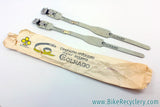NIB/NOS Colnago Toe Straps! White, 1980's, Alfredo BInda Made, RARE