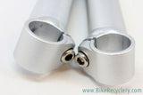 Control Tech Stix Bar Ends: Short & Straight, Silver MINT