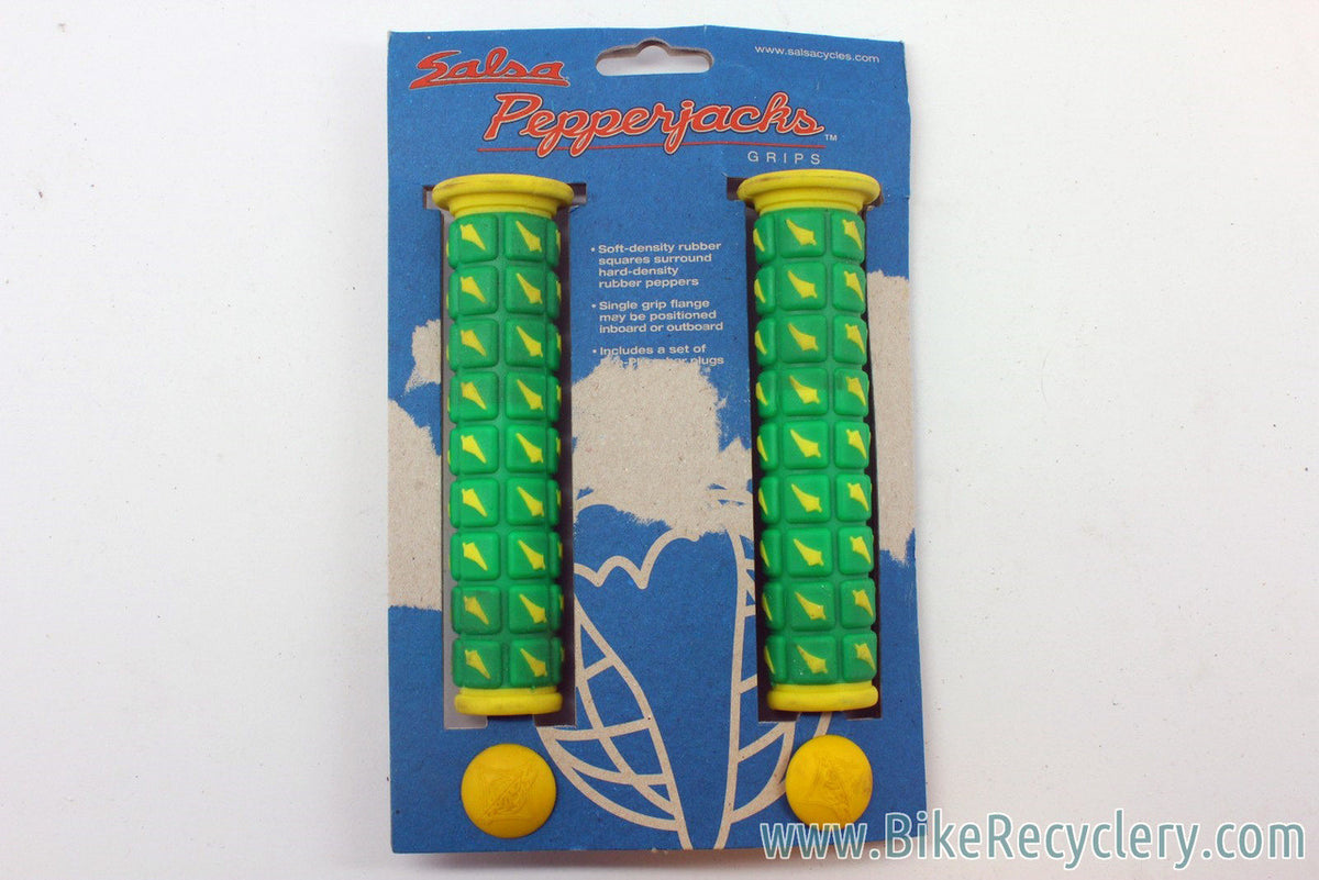 NIB/NOS Salsa Pepperjacks Grips: Green & Yellow