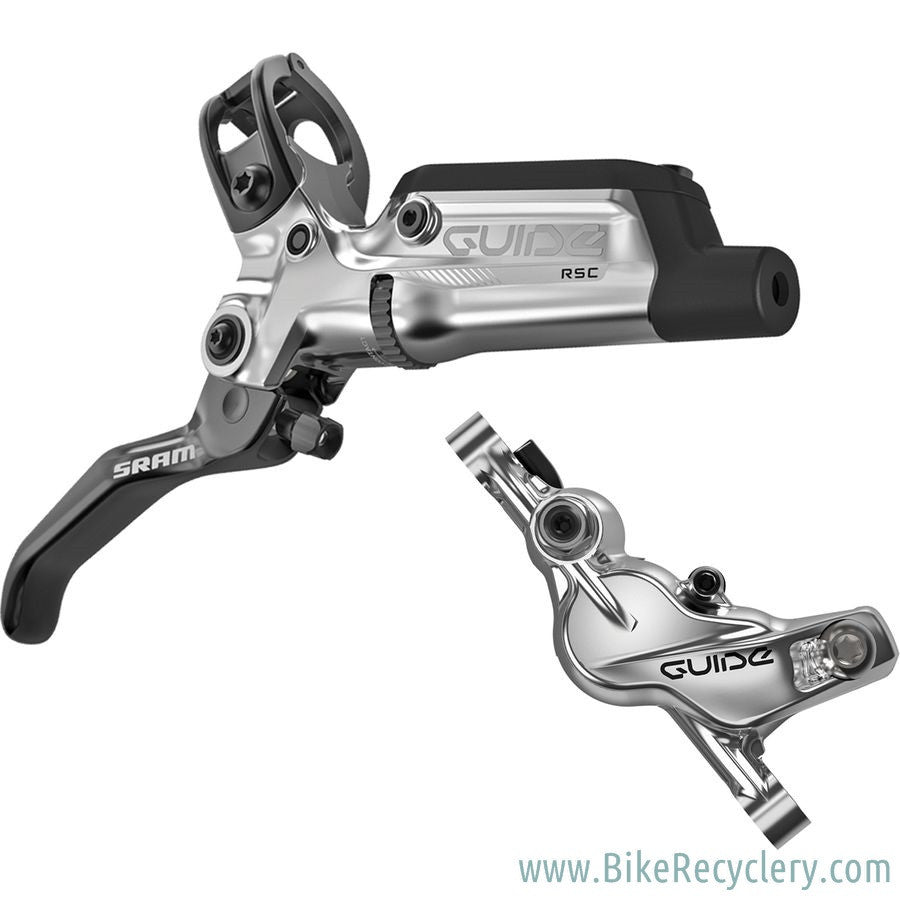 SRAM Guide RSC 4-Piston Disc Brakeset: Silver, Front & Rear, Pre-Bled, Retail Packaging NEW