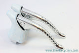 NOS Campagnolo Victory Drilled Brake Levers: White Hoods