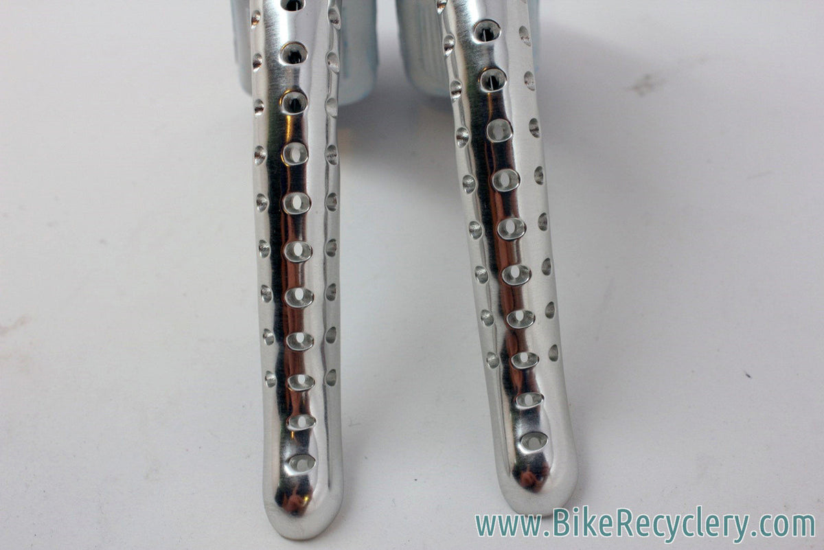 NOS Campagnolo Victory Drilled Brake Levers: White Hoods