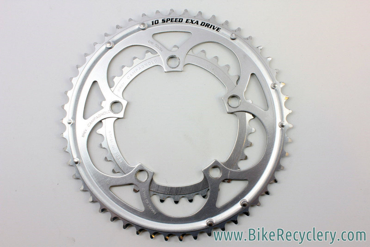 NOS Campagnolo Veloce 10 Speed Compact Chainring Set: 50T & 34T, 110mm