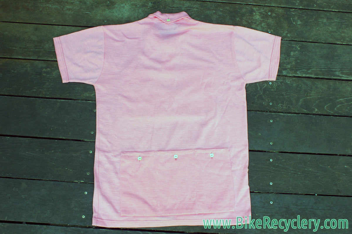 NEW 1940's Vintage-Styled Wool Cycling Jersey: La Gazzetta dello Sport Giro d'Italia Leaders Jersey - Pink - SMS Santini - XXL (L-XL USA)