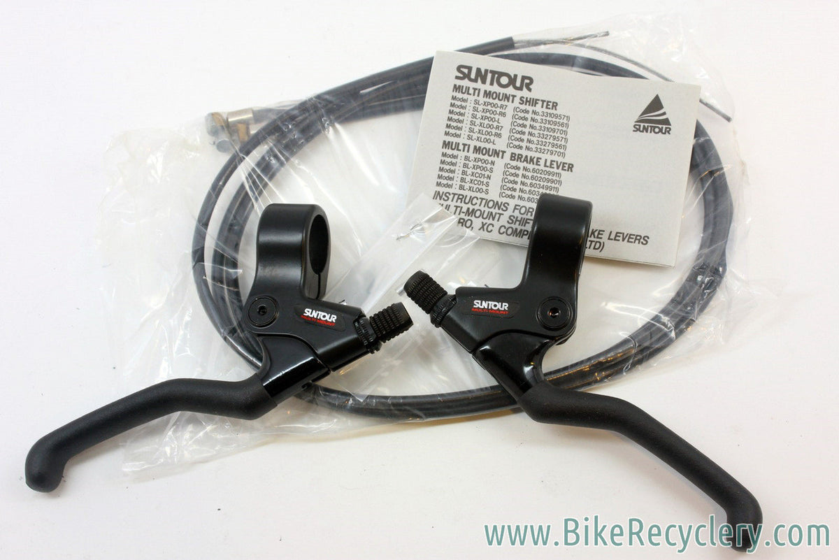 NIB/NOS Suntour XC Pro BL-XP00 Cantilever Brake Levers & Oversized Cable/Housing Set