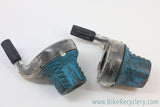 Gripshifter X-Ray Shifters: 8 Speed, 8x3, SRT 800X-81 TURQUOISE