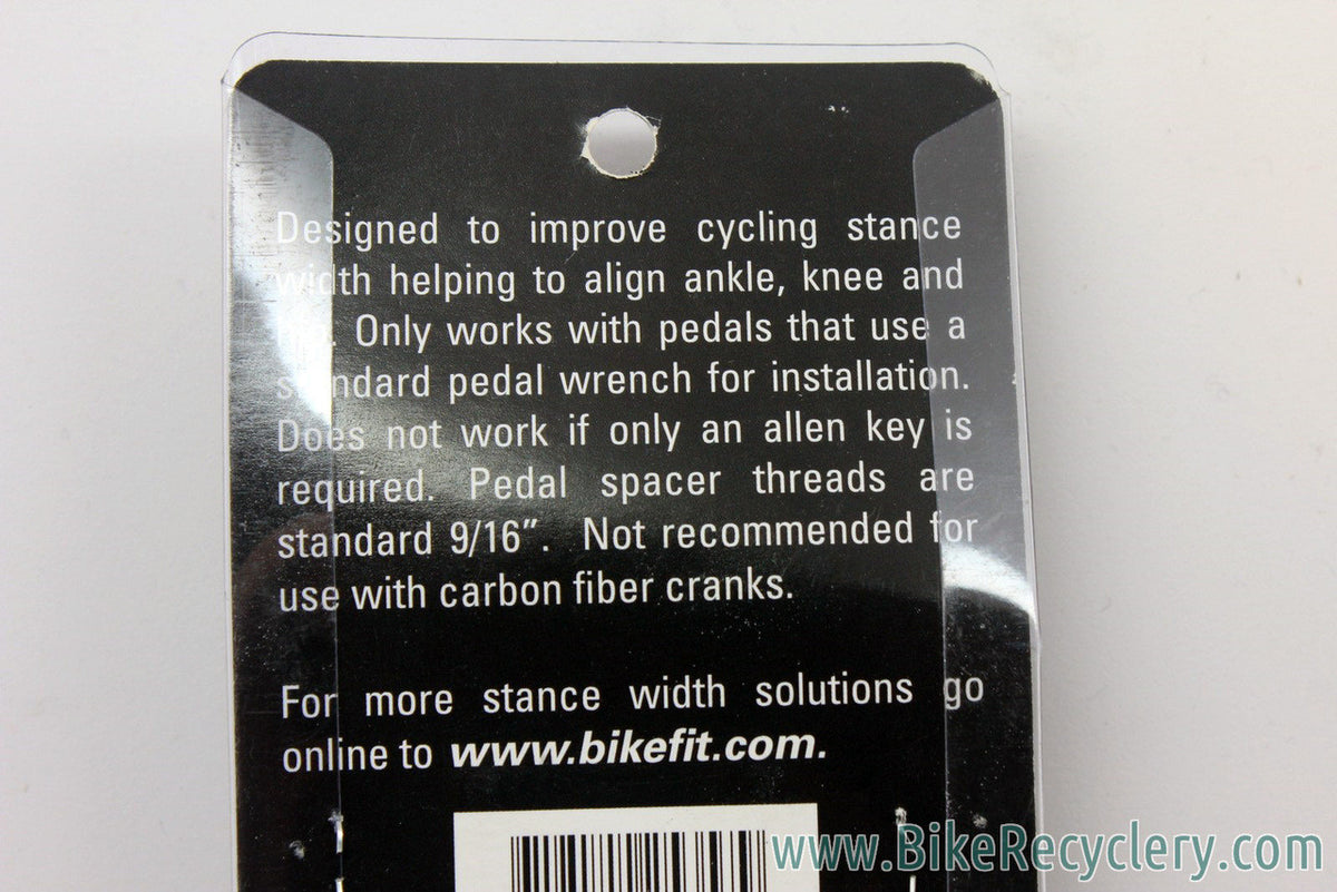 BikeFit 20mm Pedal Spacers: Extends Pedal Axles Knee/Hip Alignment