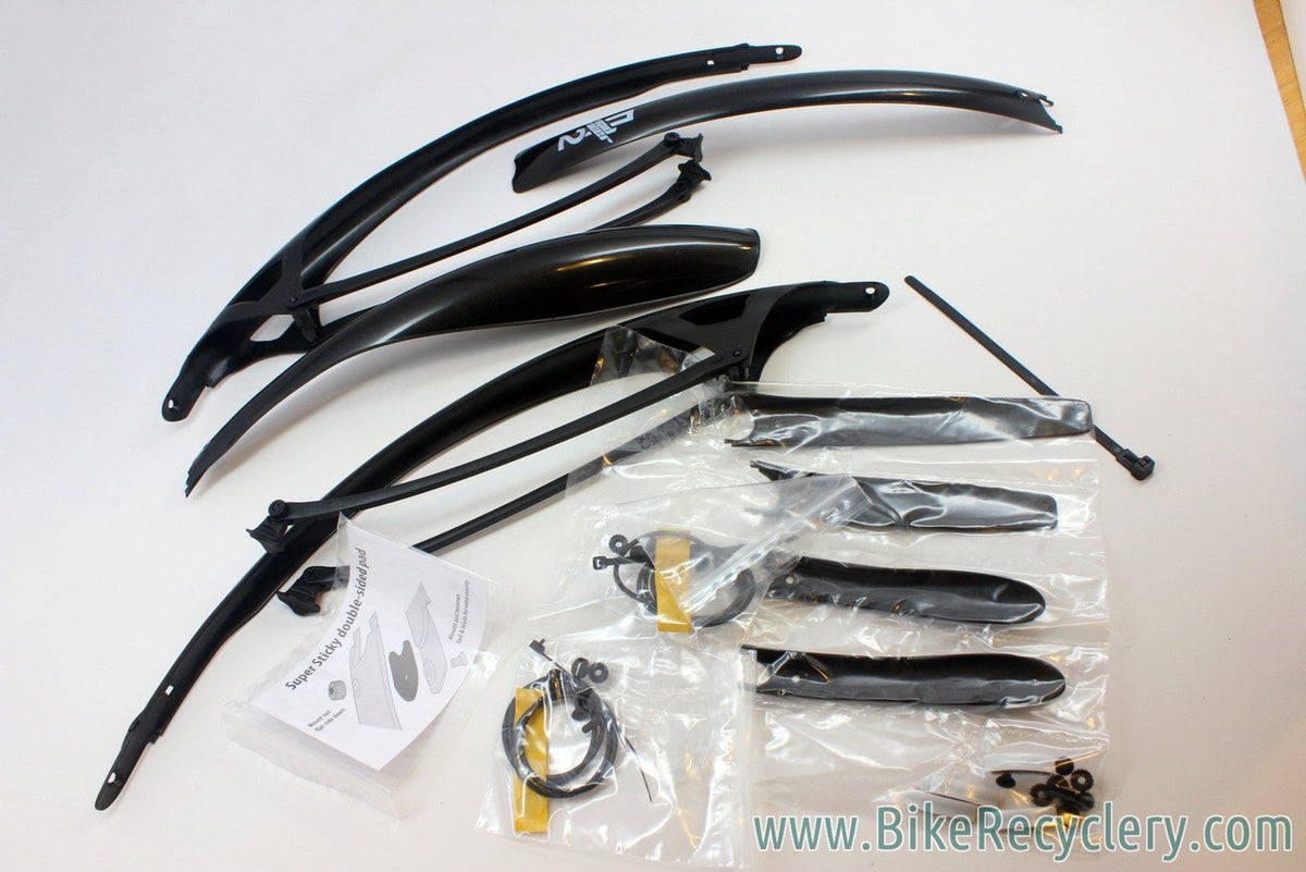 NEW Crud Roadracer MK2 Racing Road Bike Fenders: Full Coverage, 23-25mm Tires, Pair (F/R)