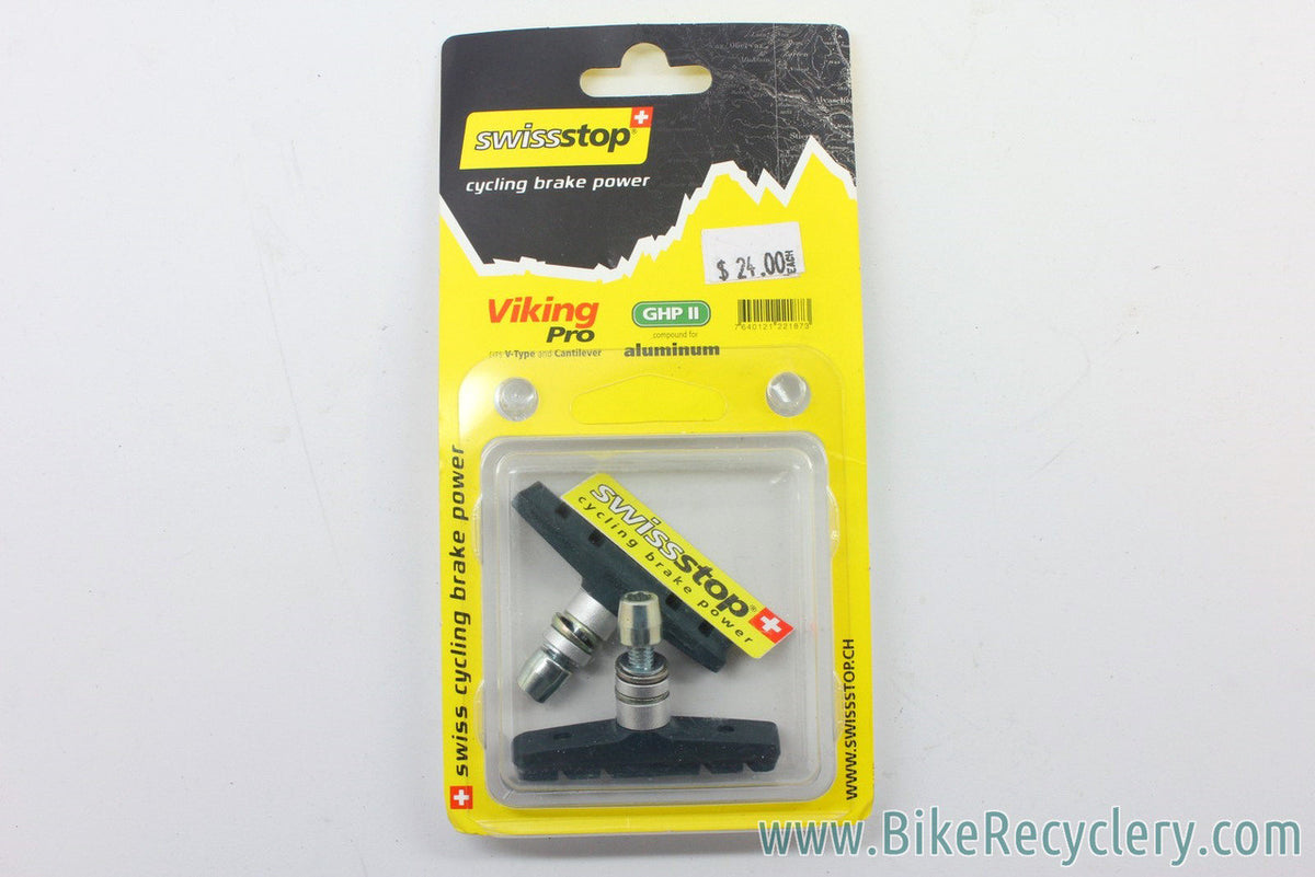 Swiss-Stop Viking 2 GHP-2 V-Brake Pads: Green, Alloy Rim, NEW (pair)