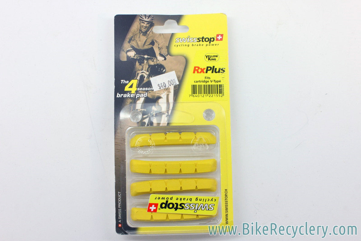 Swiss-Stop RxPlus V-Brake Pad Inserts: Yellow King, Carbon Rim, NEW (set of 4)