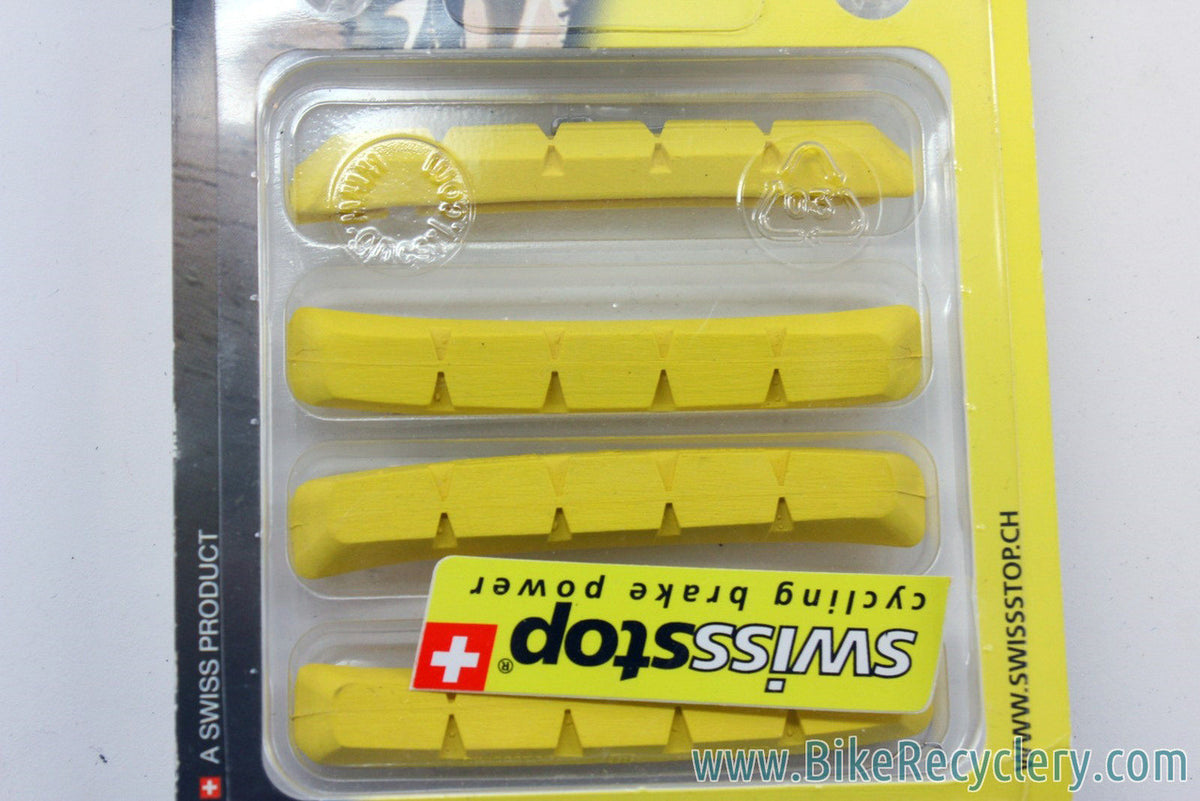 Swiss-Stop RxPlus V-Brake Pad Inserts: Yellow King, Carbon Rim, NEW (set of 4)