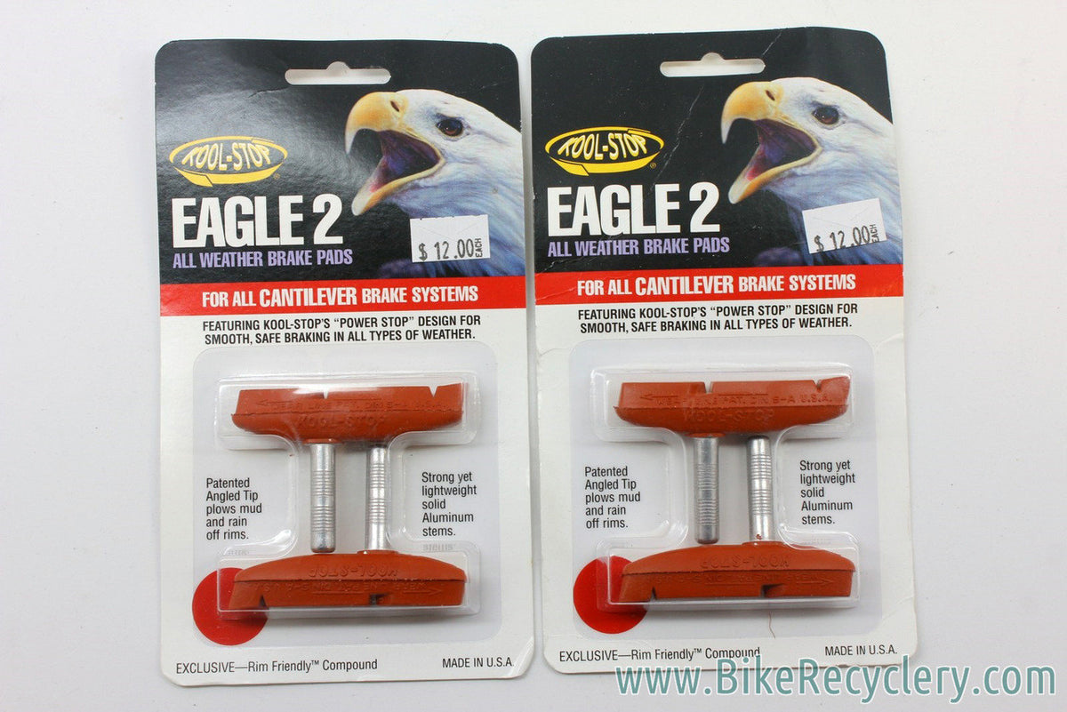 Kool Stop Eagle 2 Salmon Cantilever Brake Pads: Black (two pairs)