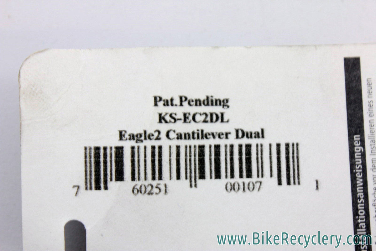 Kool Stop Eagle 2 Dual Compound Salmon/Black Cantilever Brake Pads: Black (two pairs)