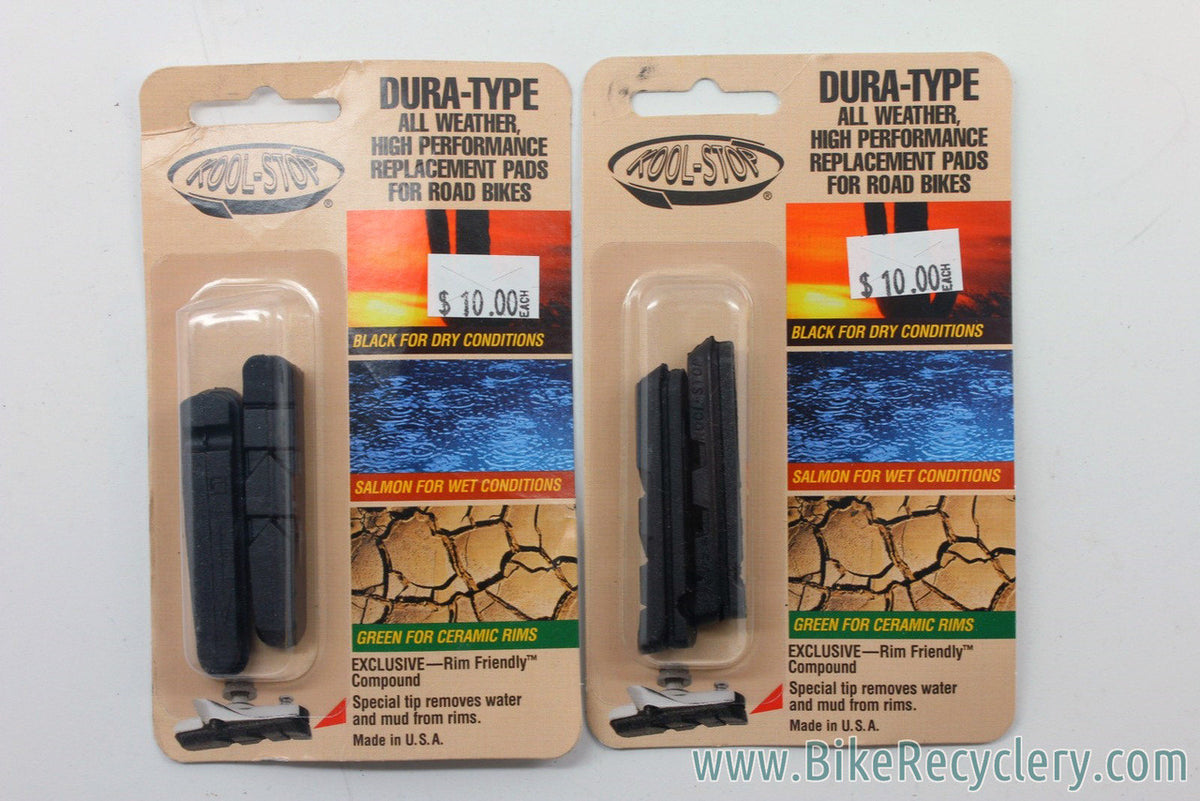 Kool Stop Dura-Type Caliper Brake Pad Inserts for Ultegra/Dura Ace Cartridges: Black (two pairs)