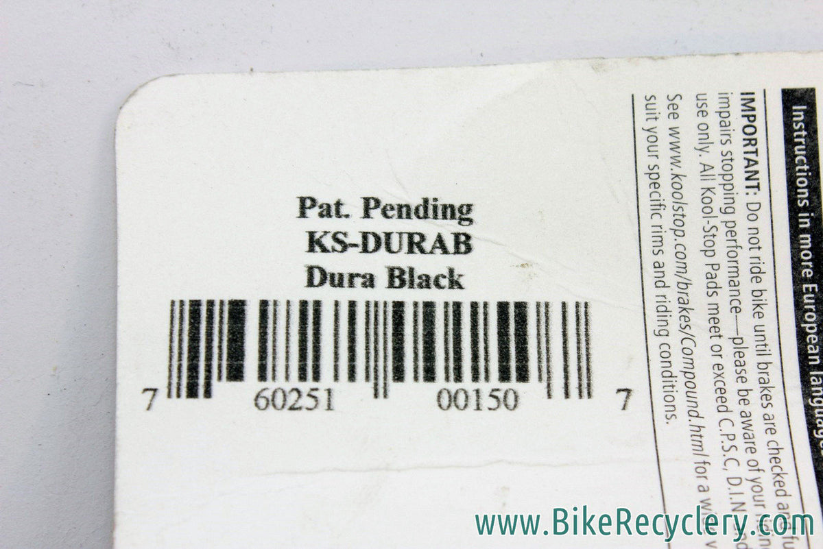 Kool Stop Dura-Type Caliper Brake Pad Inserts for Ultegra/Dura Ace Cartridges: Black (two pairs)