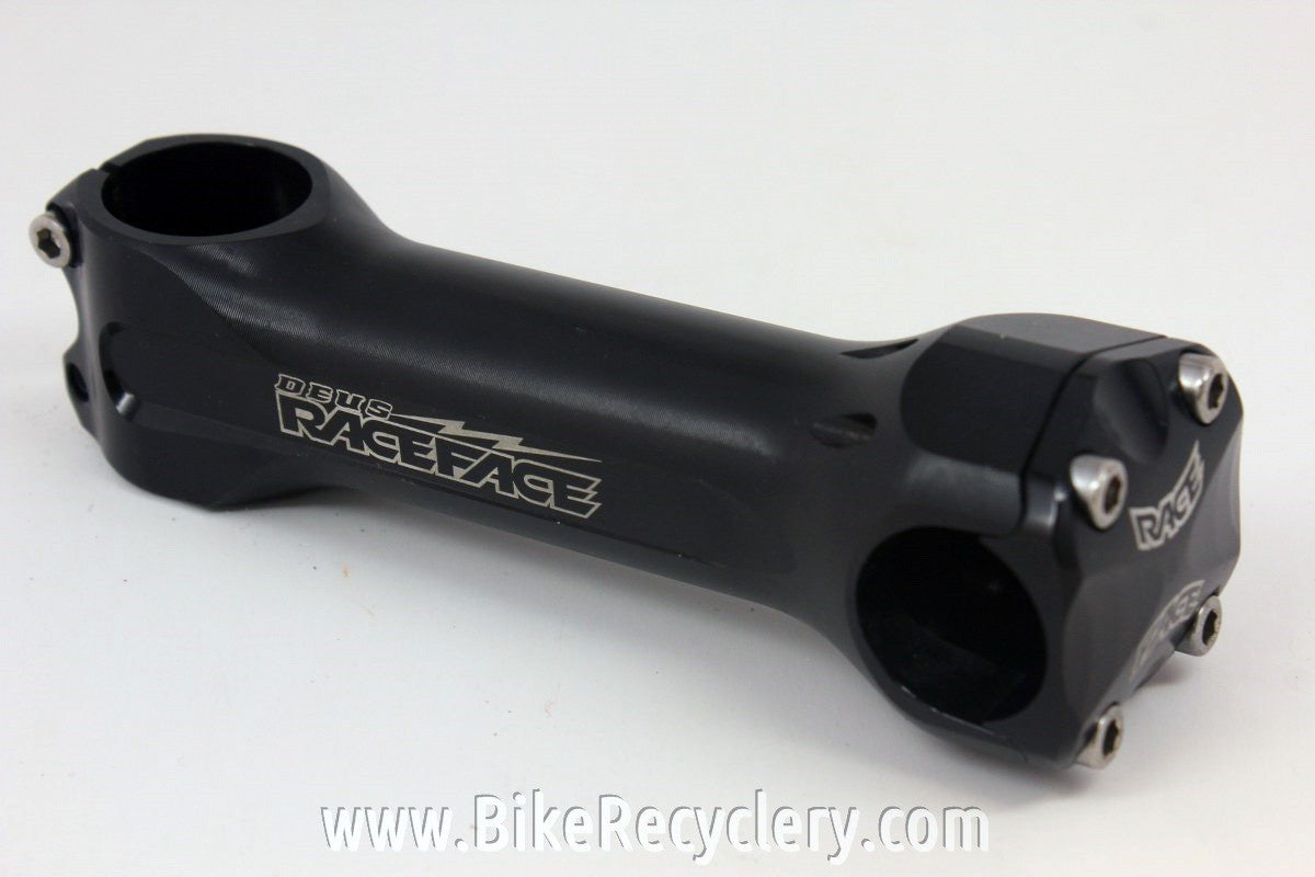 NOS Race Face Deus Threadless Stem: 130mm x 25.4mm, Black CNC Anodized