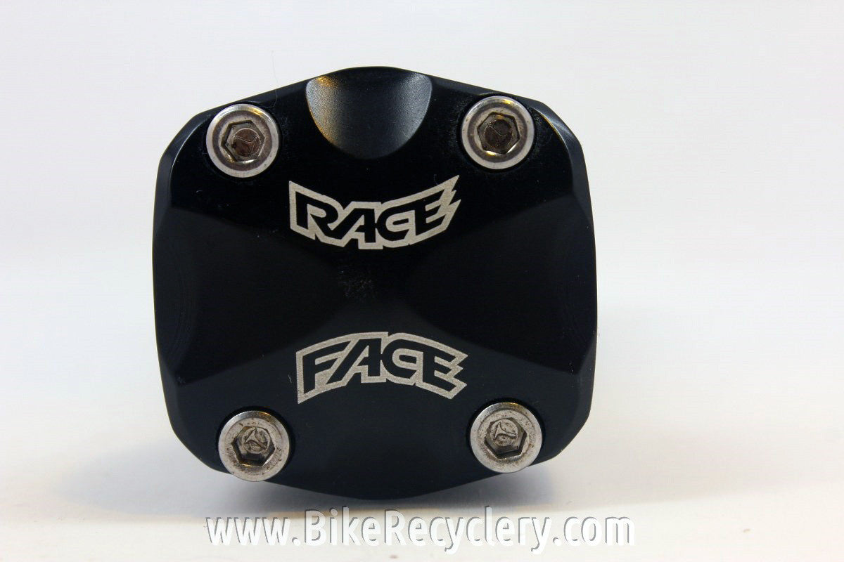 NOS Race Face Deus Threadless Stem: 130mm x 25.4mm, Black CNC Anodized