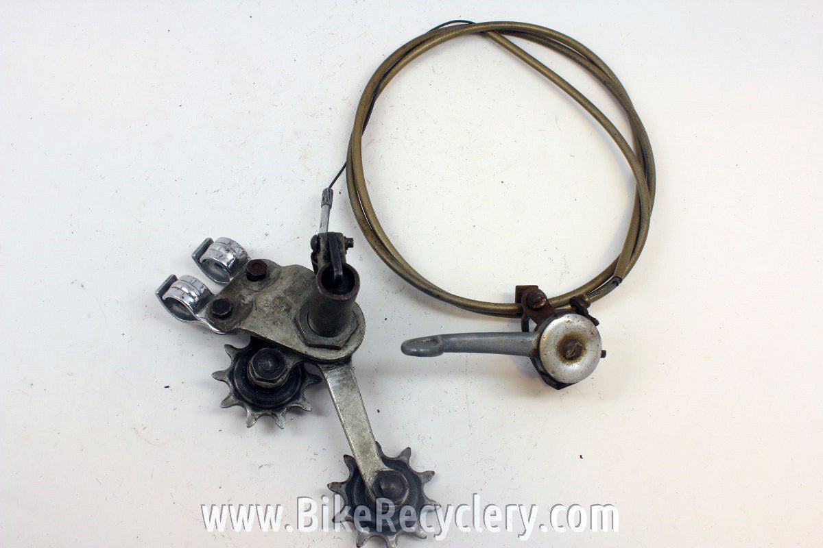 Simplex Chainstay Mount Rear Derailleur & Shifter: 1930's?