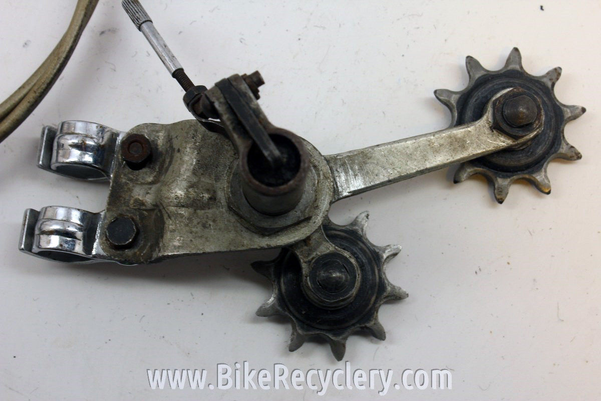 Simplex Chainstay Mount Rear Derailleur & Shifter: 1930's?