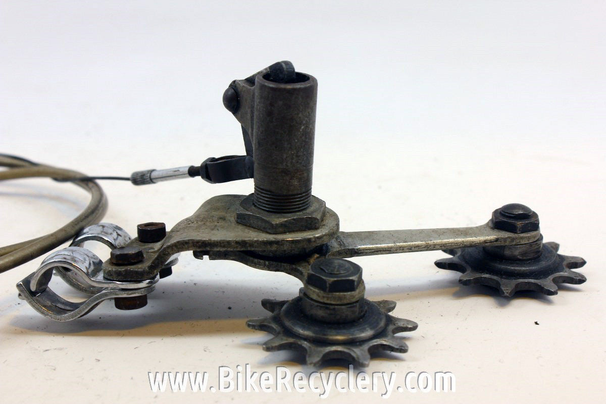 Simplex Chainstay Mount Rear Derailleur & Shifter: 1930's?