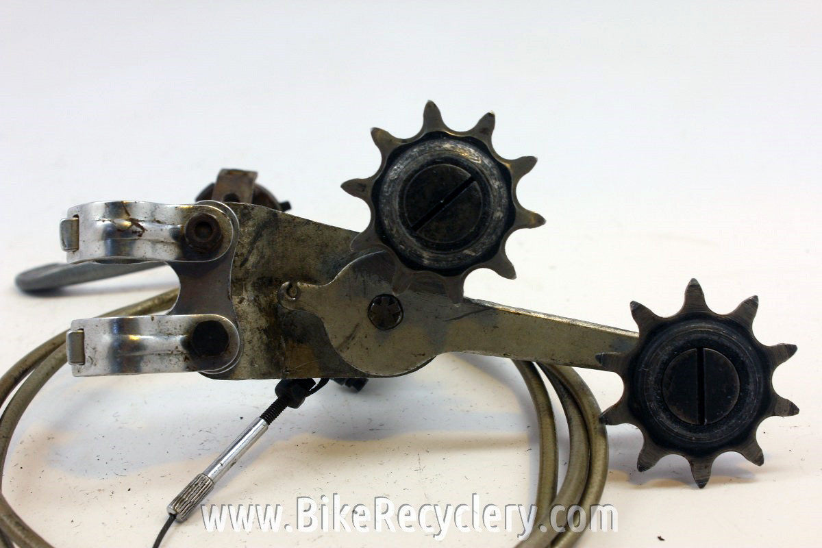 Simplex Chainstay Mount Rear Derailleur & Shifter: 1930's?