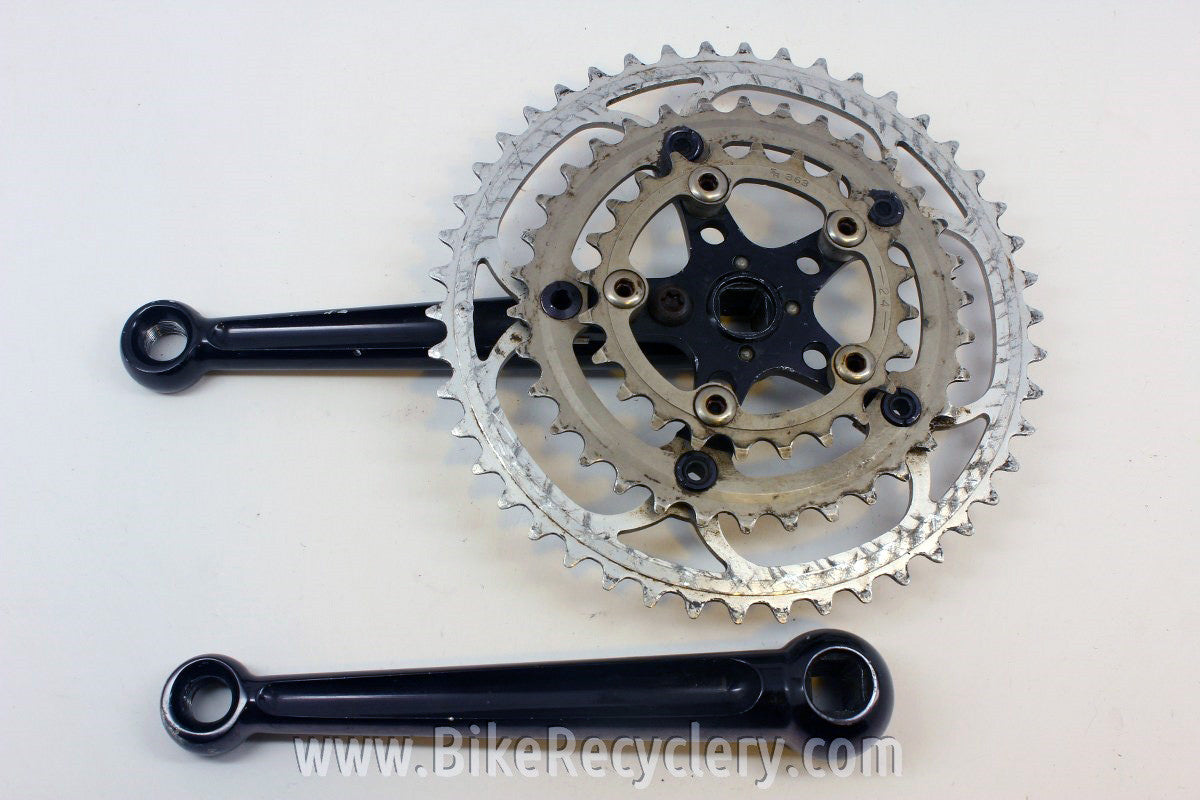 Cook Brothers Dog Bone RSR Crankset: Black, 176mm 110/74mm 46/34/24t