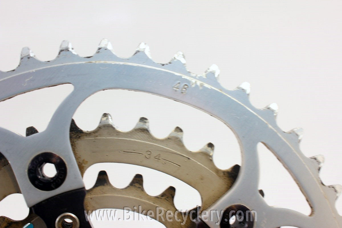 Cook Brothers Dog Bone RSR Crankset: Black, 176mm 110/74mm 46/34/24t