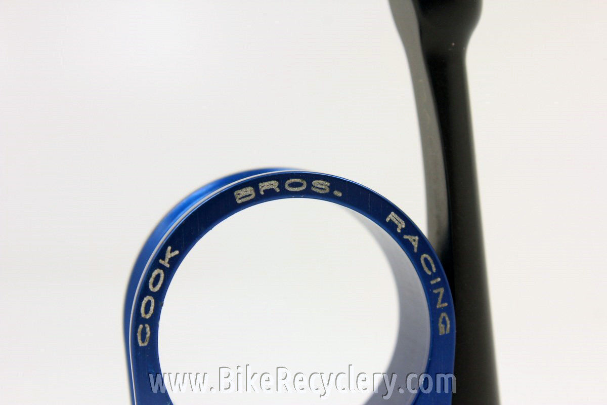 Cook Brothers Seatpost Collar & QR Lever: 31.8mm, Black/Blue, MINT & RARE