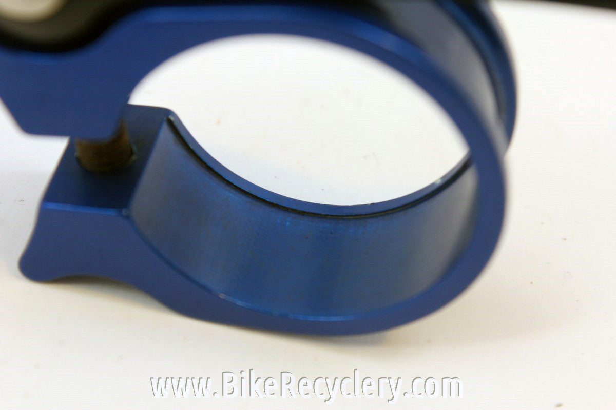 Cook Brothers Seatpost Collar & QR Lever: 31.8mm, Black/Blue, MINT & RARE