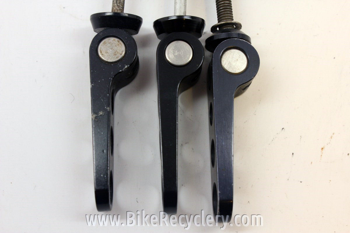 Ringle Holey Ti Stix QR Skewers Set: Front/Rear & Seatpost, Black, NOS Front