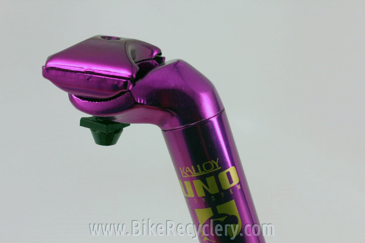 NOS/NIB 3DV Purple Anodized Seatpost: Uno, 26.8mm x 360mm