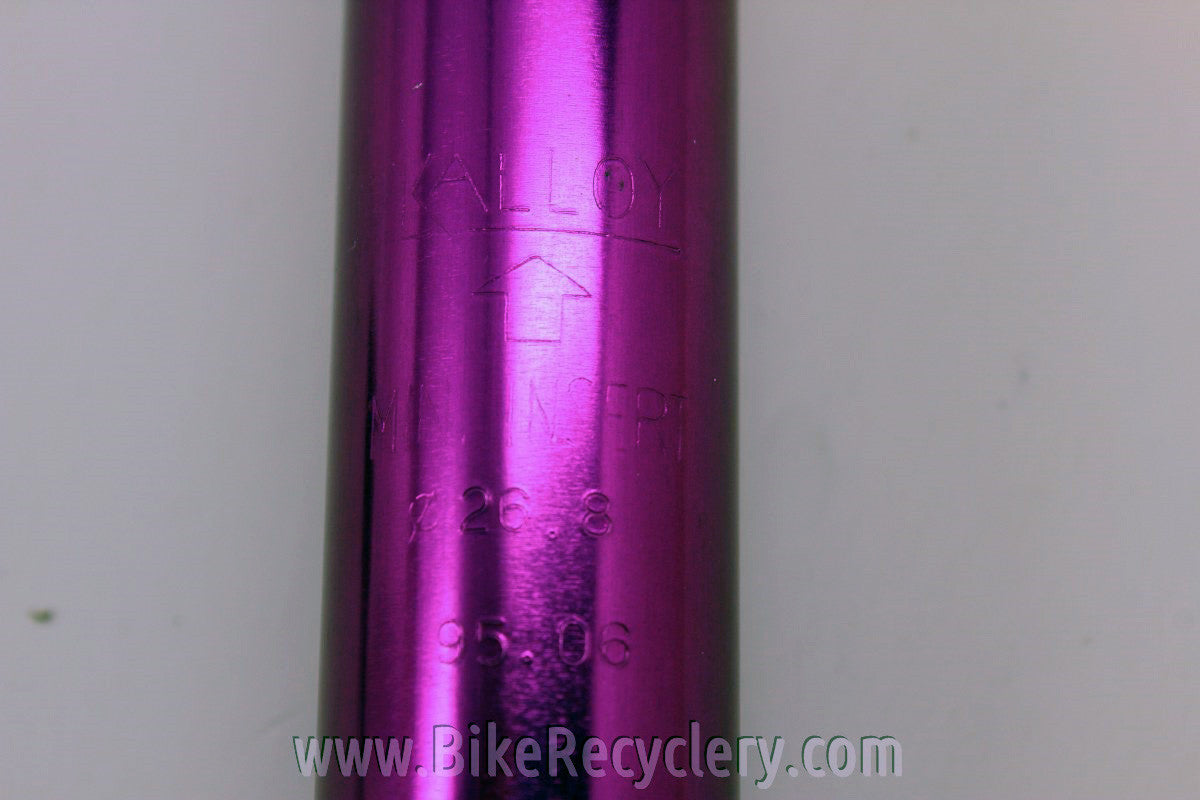 NOS/NIB 3DV Purple Anodized Seatpost: Uno, 26.8mm x 360mm