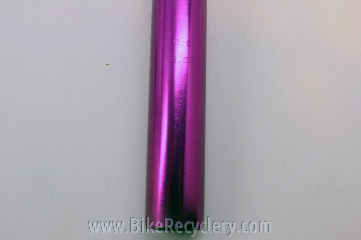 NOS/NIB 3DV Purple Anodized Seatpost: Uno, 26.8mm x 360mm