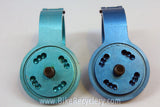 Precision Billet Thumb Shifter Mounts! Turquoise / Blue, Shimano, RARE!