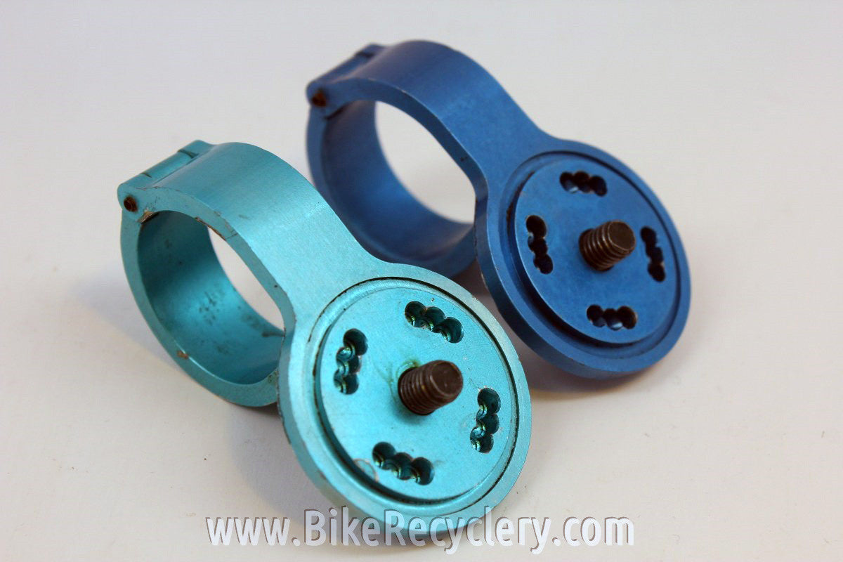 Precision Billet Thumb Shifter Mounts! Turquoise / Blue, Shimano, RARE!