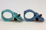 Precision Billet Thumb Shifter Mounts! Turquoise / Blue, Shimano, RARE!