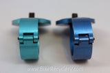 Precision Billet Thumb Shifter Mounts! Turquoise / Blue, Shimano, RARE!