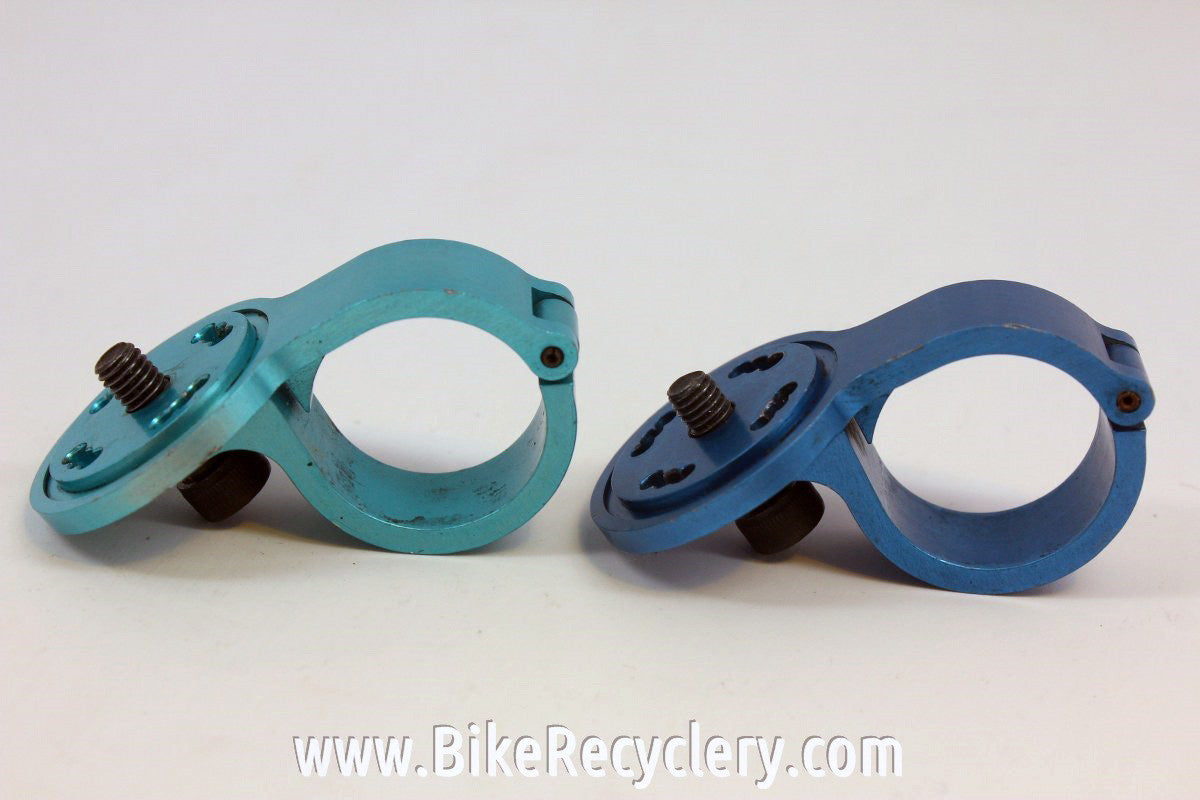 Precision Billet Thumb Shifter Mounts! Turquoise / Blue, Shimano, RARE!