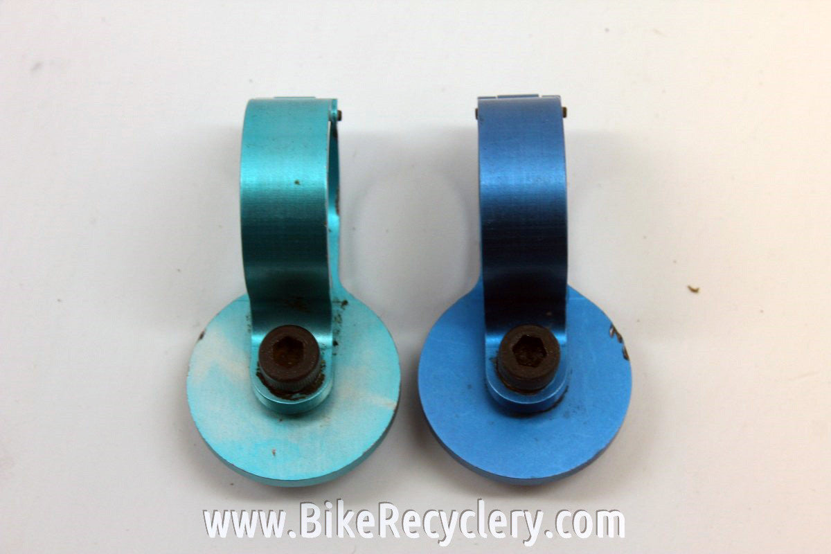 Precision Billet Thumb Shifter Mounts! Turquoise / Blue, Shimano, RARE!