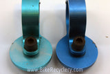Precision Billet Thumb Shifter Mounts! Turquoise / Blue, Shimano, RARE!