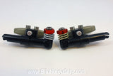 Avid Tri Align Cantilever Brake: Long Version, Turquoise Tri Dangle, Red Caps, Black, Original Kool Stop