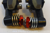 Avid Tri Align Cantilever Brake: Long Version, Turquoise Tri Dangle, Red Caps, Black, Original Kool Stop