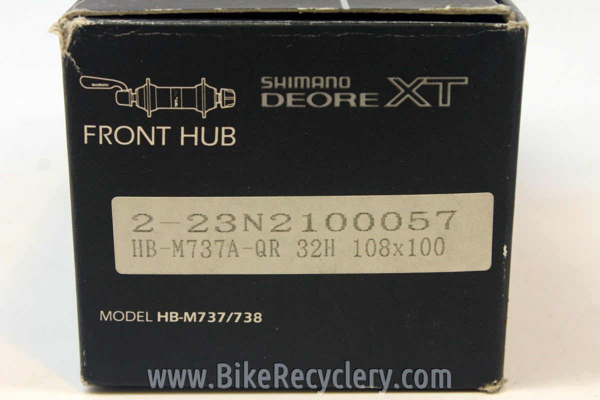 NIB/NOS Shimano XT Front Hub & QR Skewer: HB-M737 Parallax, 32H