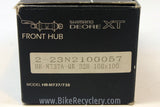 NIB/NOS Shimano XT Front Hub & QR Skewer: HB-M737 Parallax, 32H