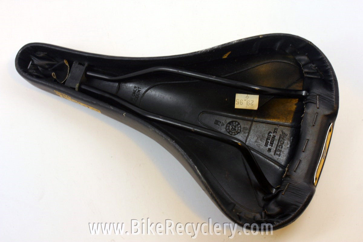 Vintage Avocet Racing Saddle: 1992, Yellow Logo, Rare & Near Mint