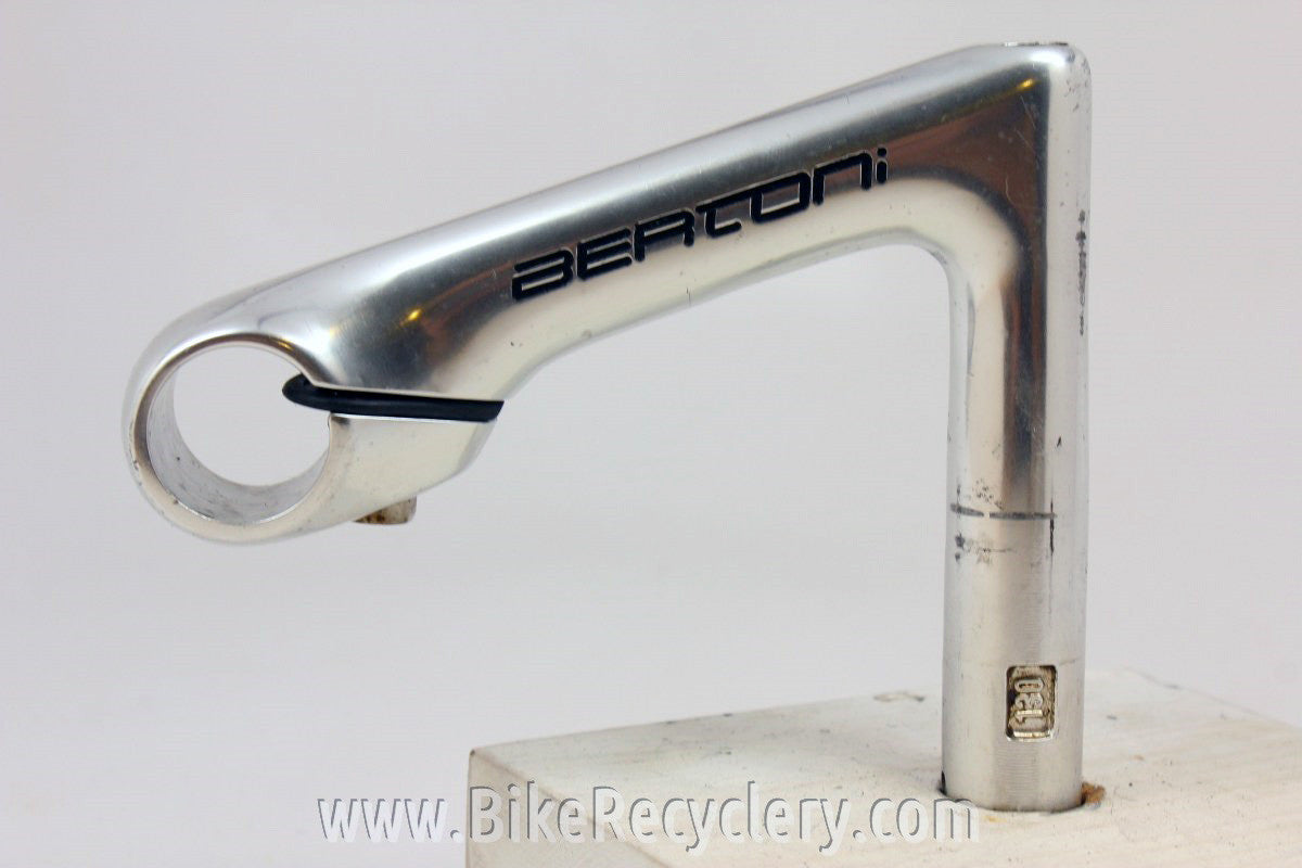 Bertoni Pantographed 3ttt Record Quill Stem: 130mm x 26.0mm, Silver