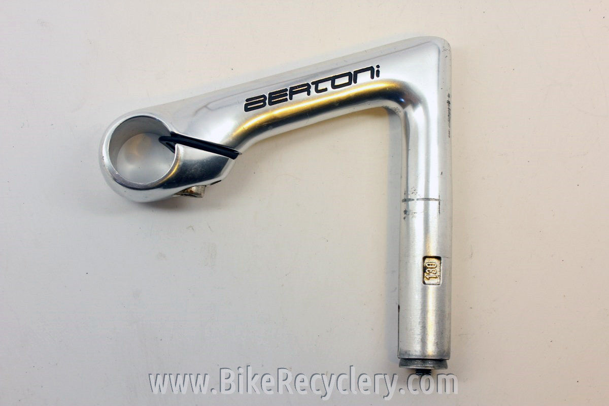 Bertoni Pantographed 3ttt Record Quill Stem: 130mm x 26.0mm, Silver