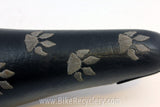 Vintage Bontrager San Marco Saddle: Embroidered Paws, Black Leather, 1990's