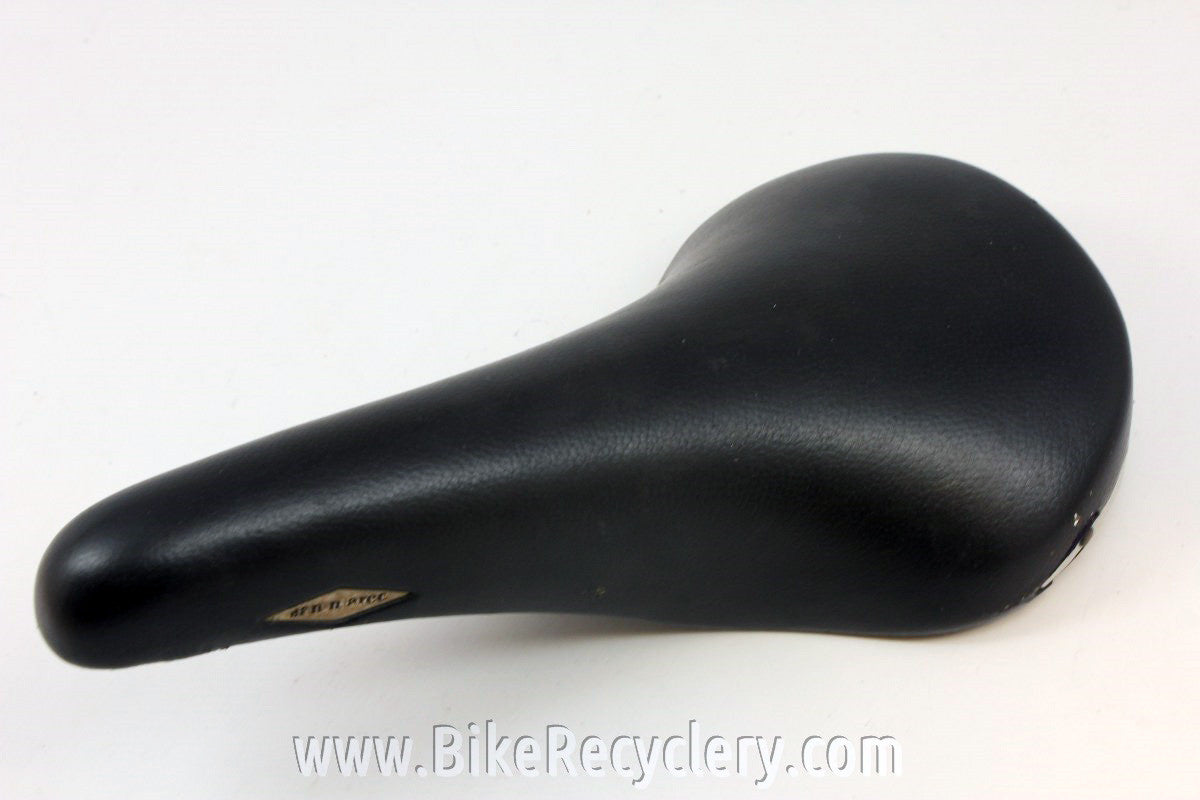Vintage San Marco Rolls Titanio Saddle: Black Leather, 1990's