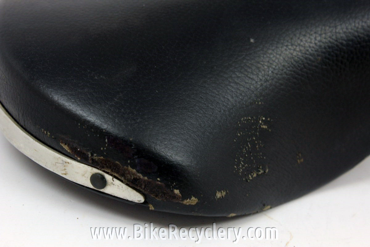 Vintage San Marco Rolls Titanio Saddle: Black Leather, 1990's